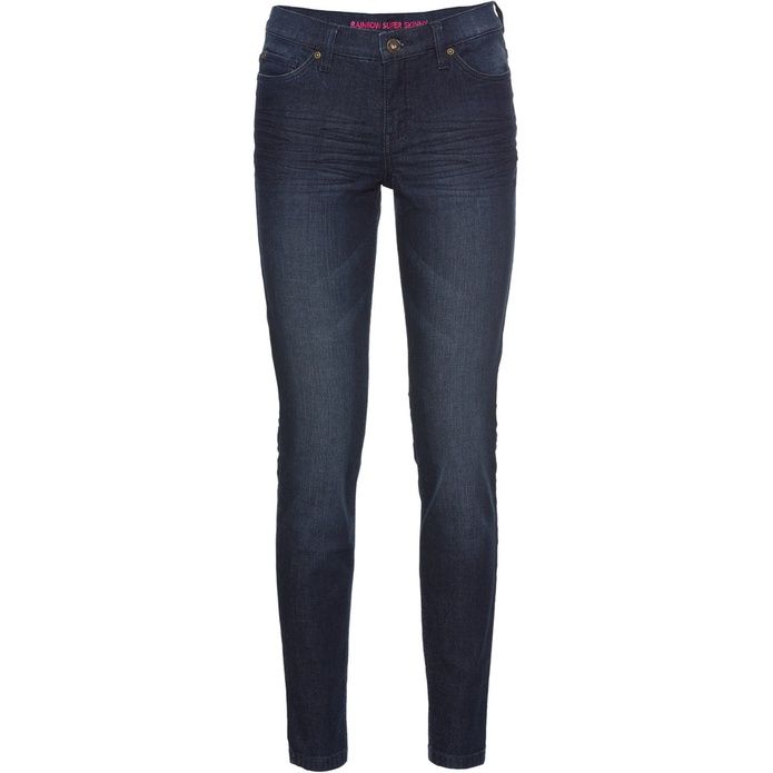 Bonprix Spodnie Jeans Rurki Super Skinny Granatowe Kieszenie 38 vv
