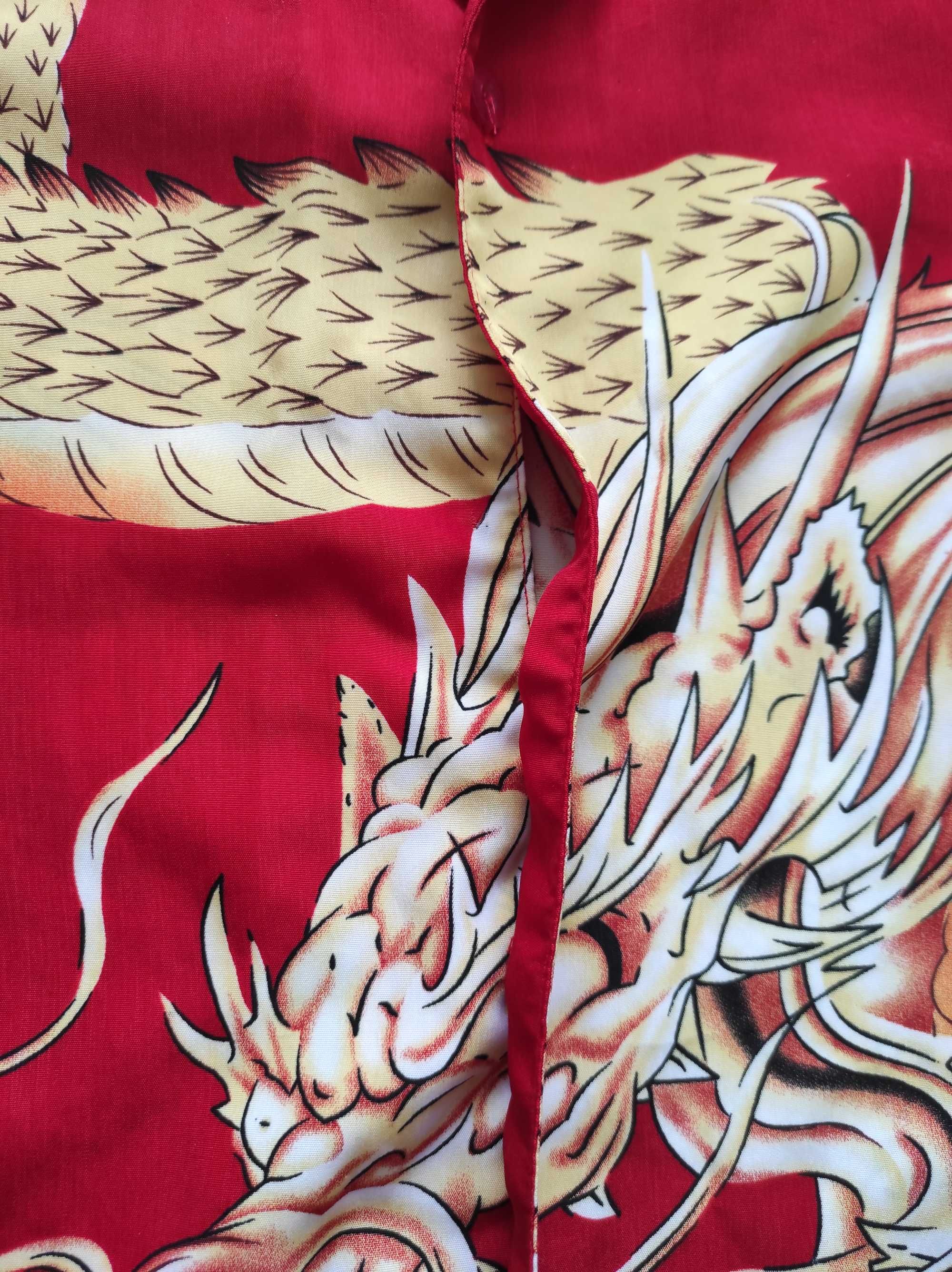 Ядрьона чоловіча сорочка Fuhua Japanese Style Dragon Дракон