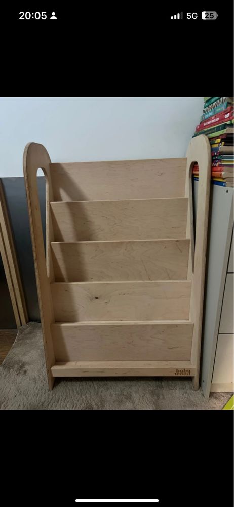 Biblioteczka SLIM S - Półka na książki baby wood