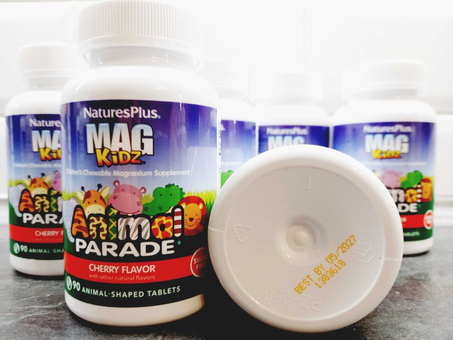 Natures Plus, Animal Parade MagKidz (90 жев.таб.), магний для детей