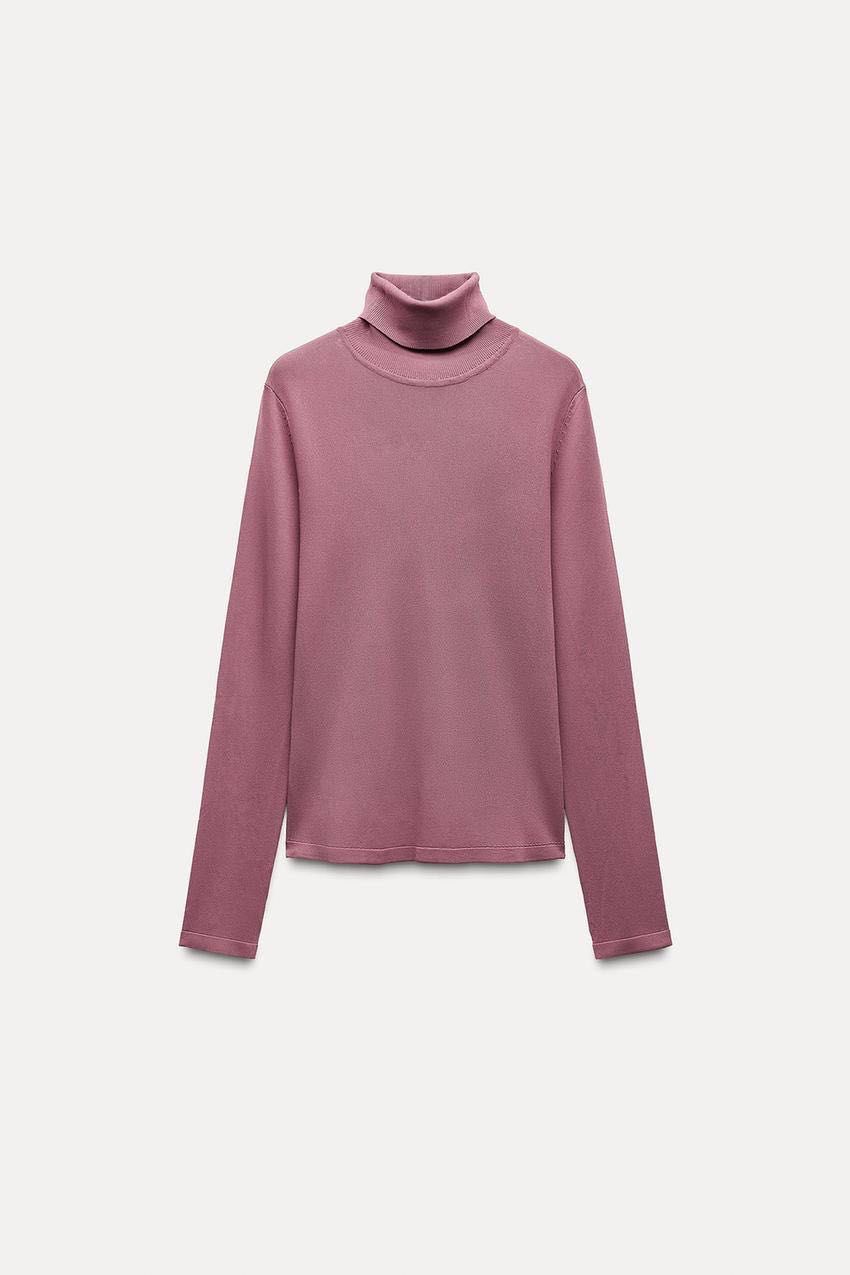Новий темно розовый свитер гольф Zara, р. S