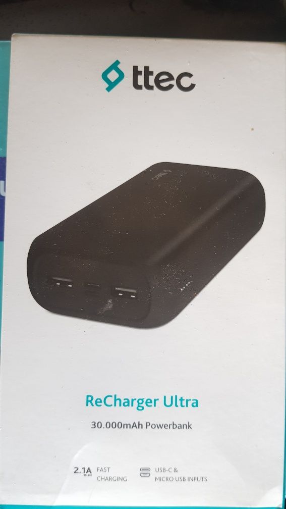 Повербанк PowerВank Портативний акумулятор TTEC 30000mAh павербанк
