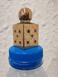 Snuff Bottle-Frasco Perf Miniatura Vidro Montado Metal  Cristais Azuis