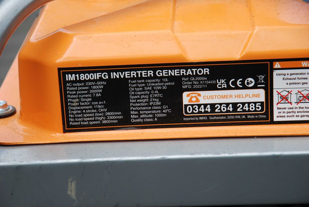 IMPAX IM1800IFG 1800w agregat