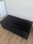 Pufa skrzynia tapicerowana otwierana 120x60 czarna