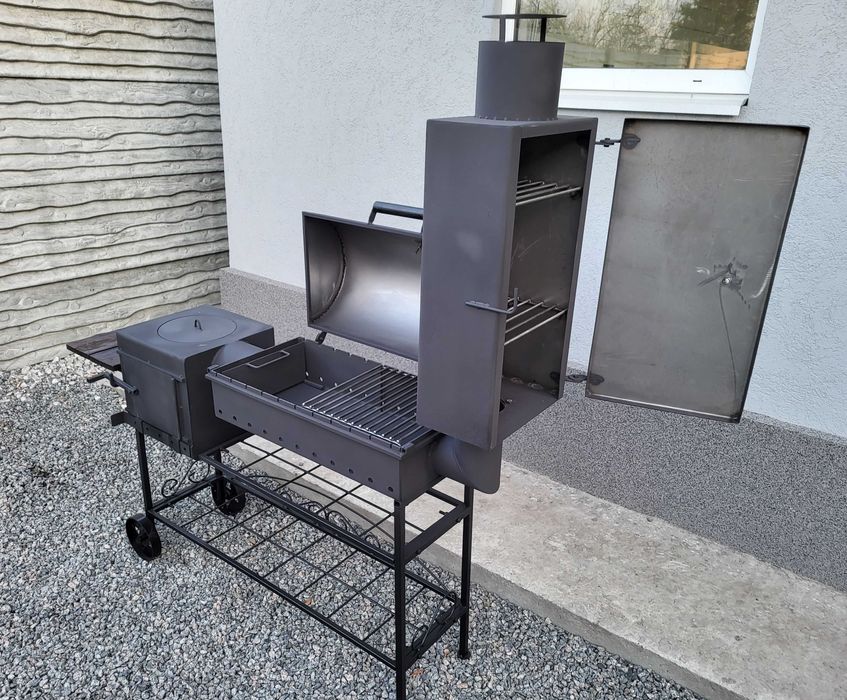 ЯКІСНИЙ МАНГАЛ! 5 мм! Барбекю Смокер Коптильня Піч для Казана