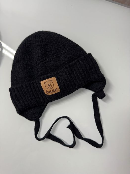 Вʼязані теплі шапки Zara на підкладці дитячі детские шапки на завязках