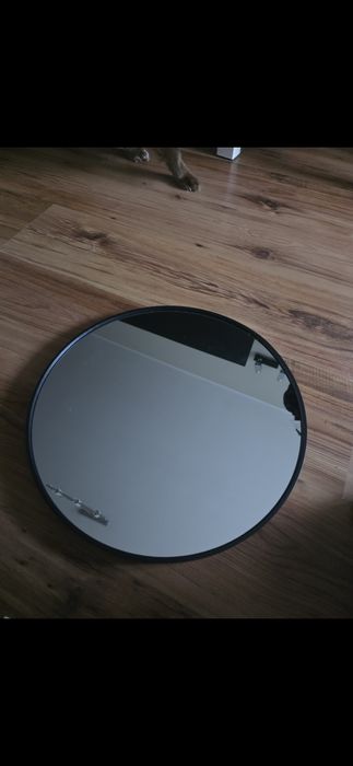 Lustro ścienne czarne 38 cm