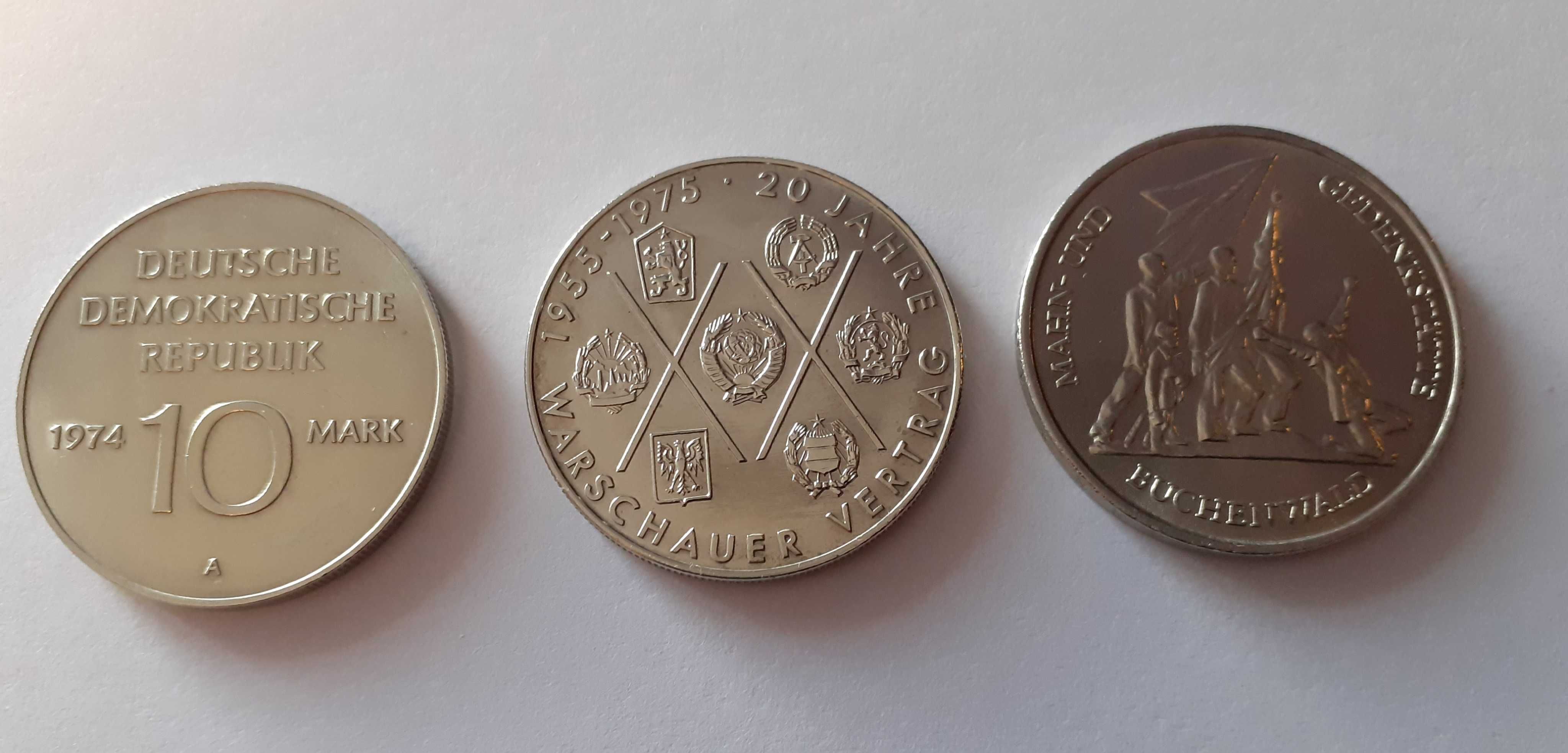 Nowa  Cena ! Zestaw 3 szt  10 Marek  DDR  okolicznościowych