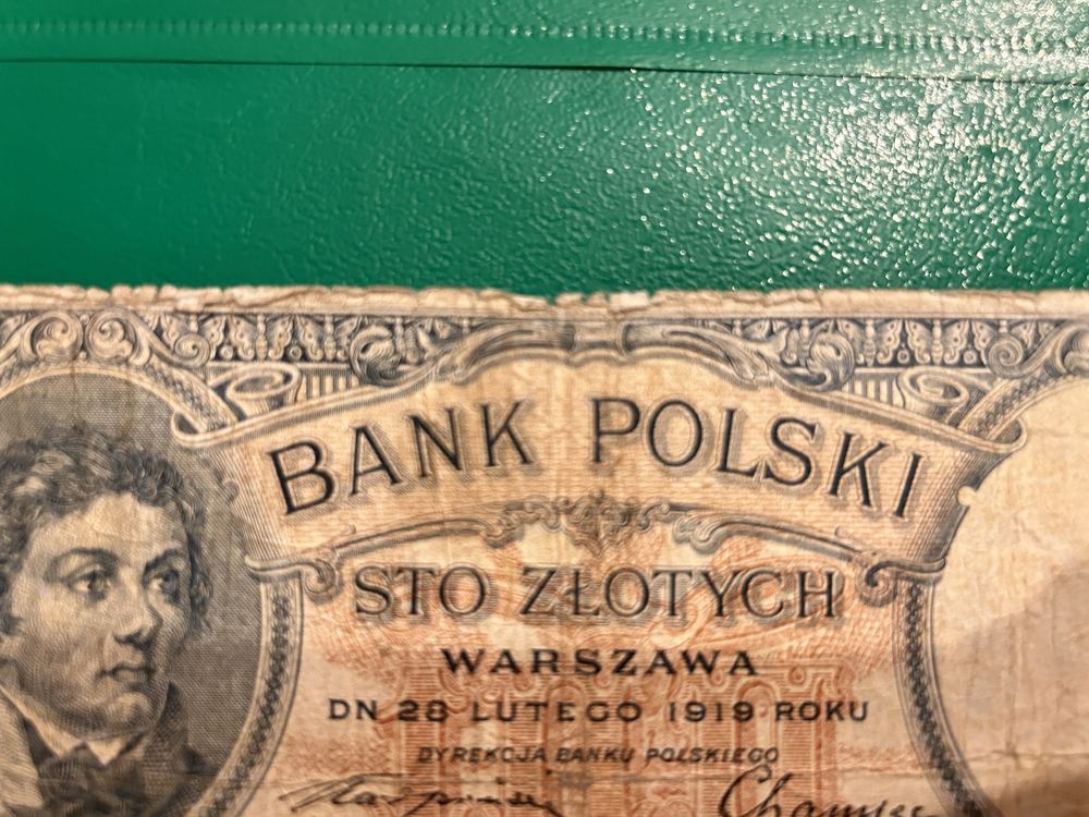Banknot 100 złotych Polskich z 1919 r.
