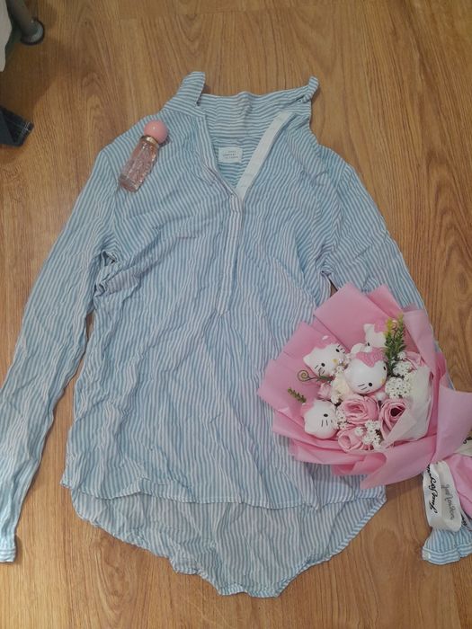 Koszula w biało niebieskie paski S| Wyprzedaż | wysyłka w 24h od zakup