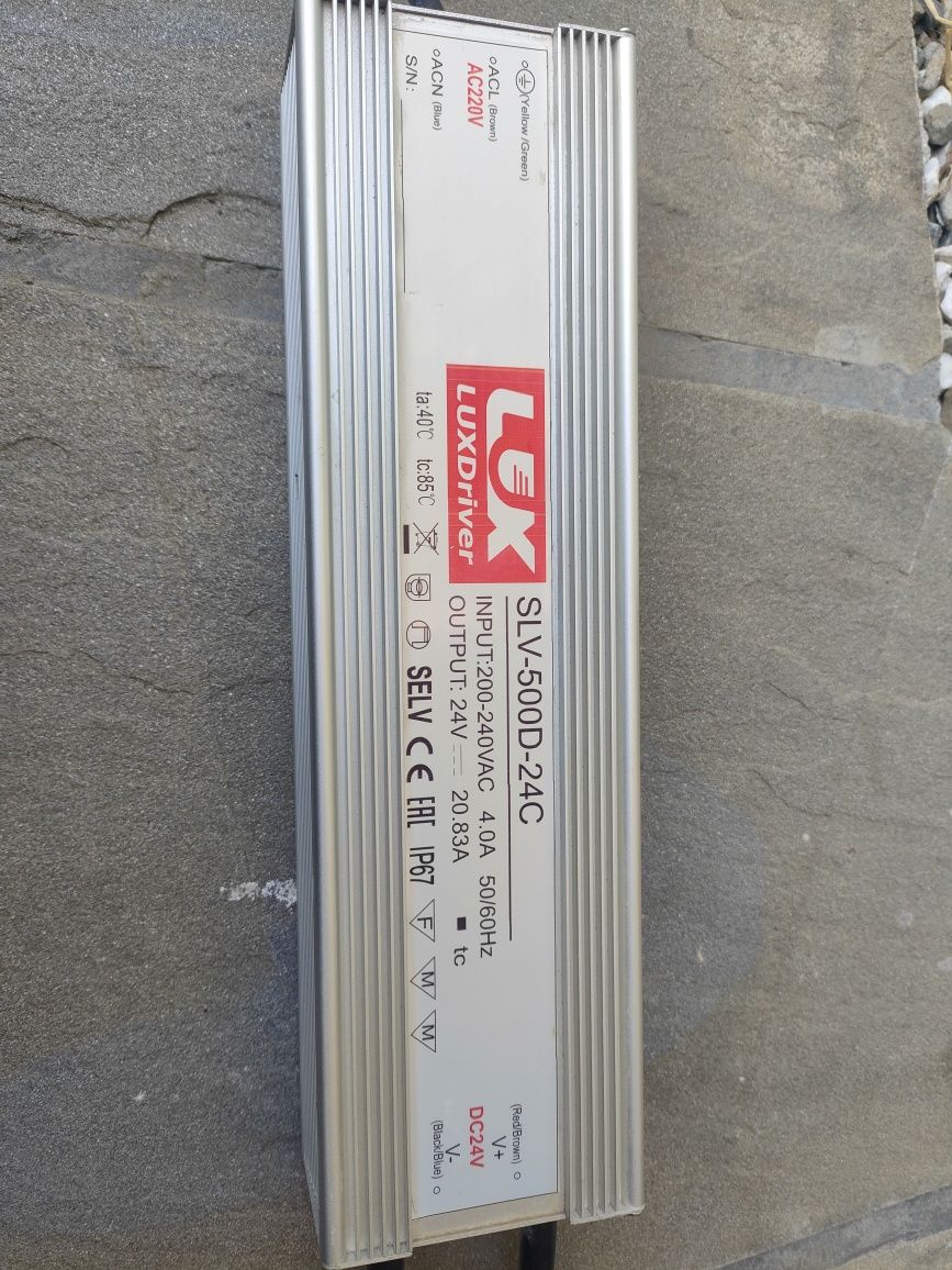 Zasilacz SLV 500D-24C. 230v/24v