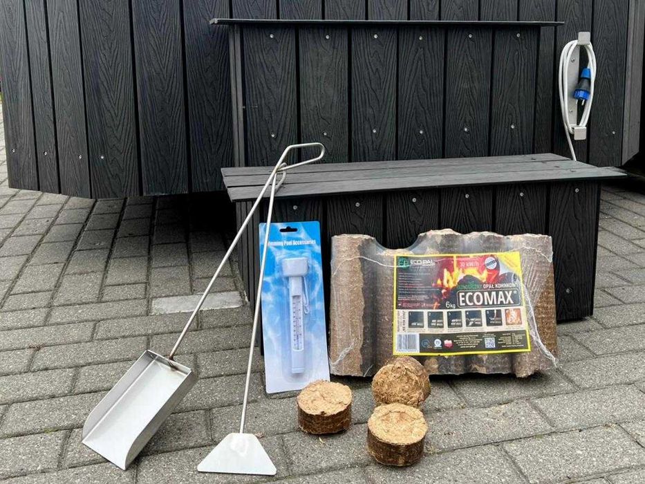 Balia bania hot tub jacuzzi ogrodowe całoroczne opalane drewnem masaż