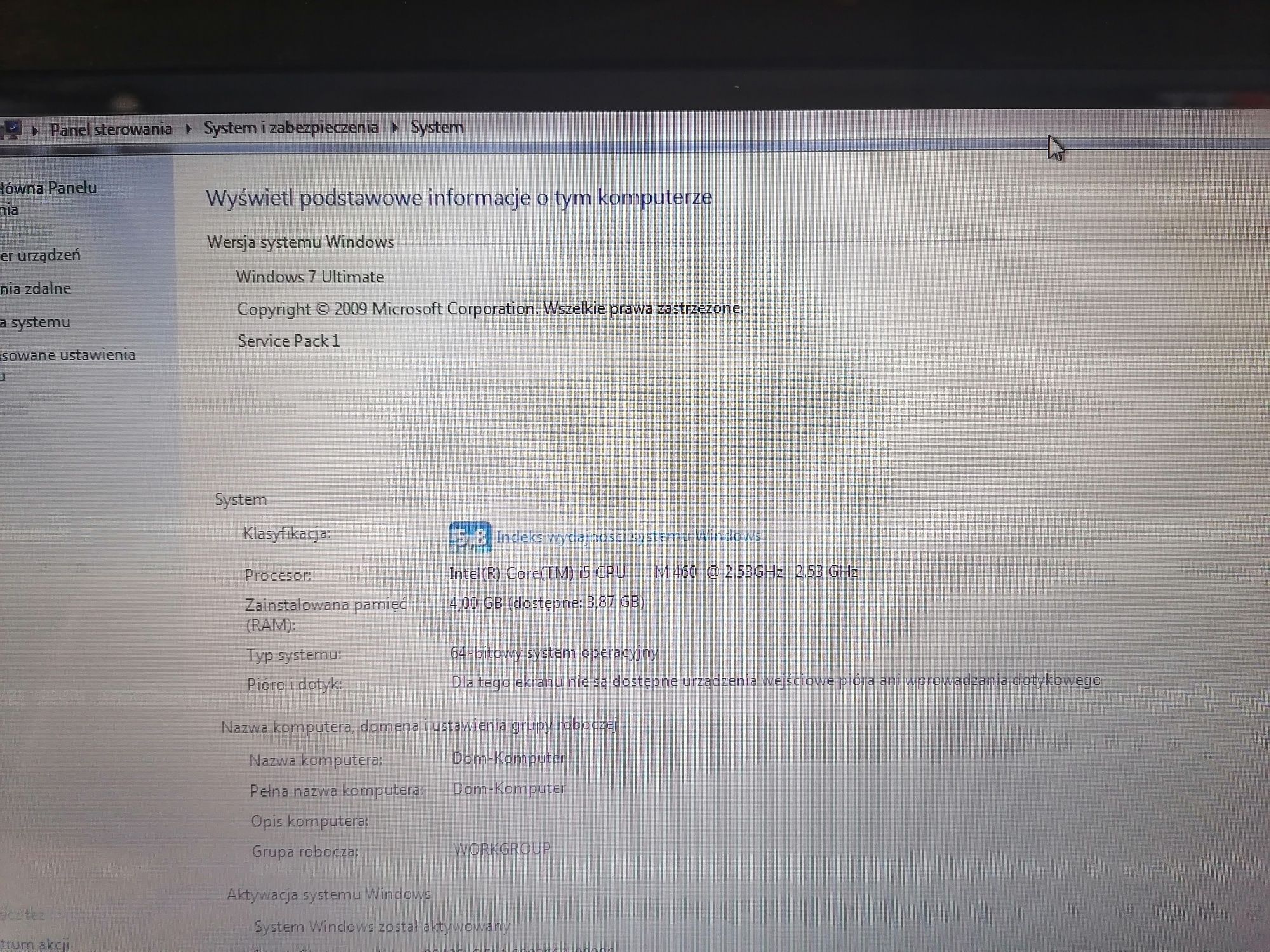 Laptop acer 5742