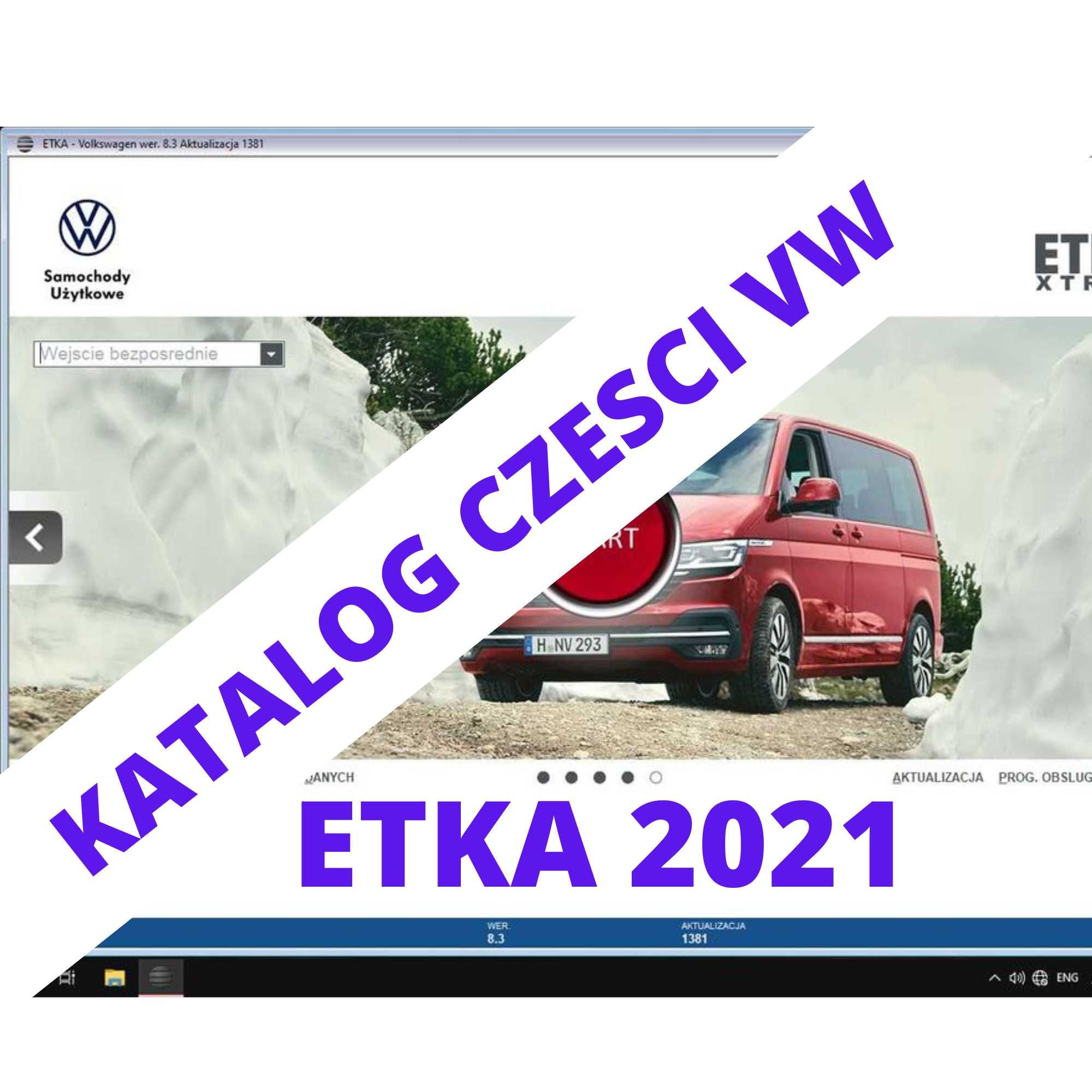Katalog części ETKA 8.3 Autocom Program VW Skoda Seat Audi 2022 VAG
