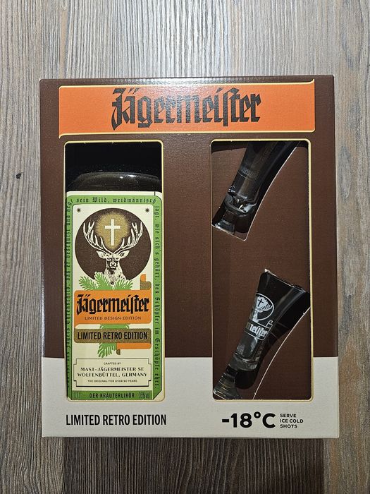 Retro edition jagermeister zestaw dla kolekcjonera