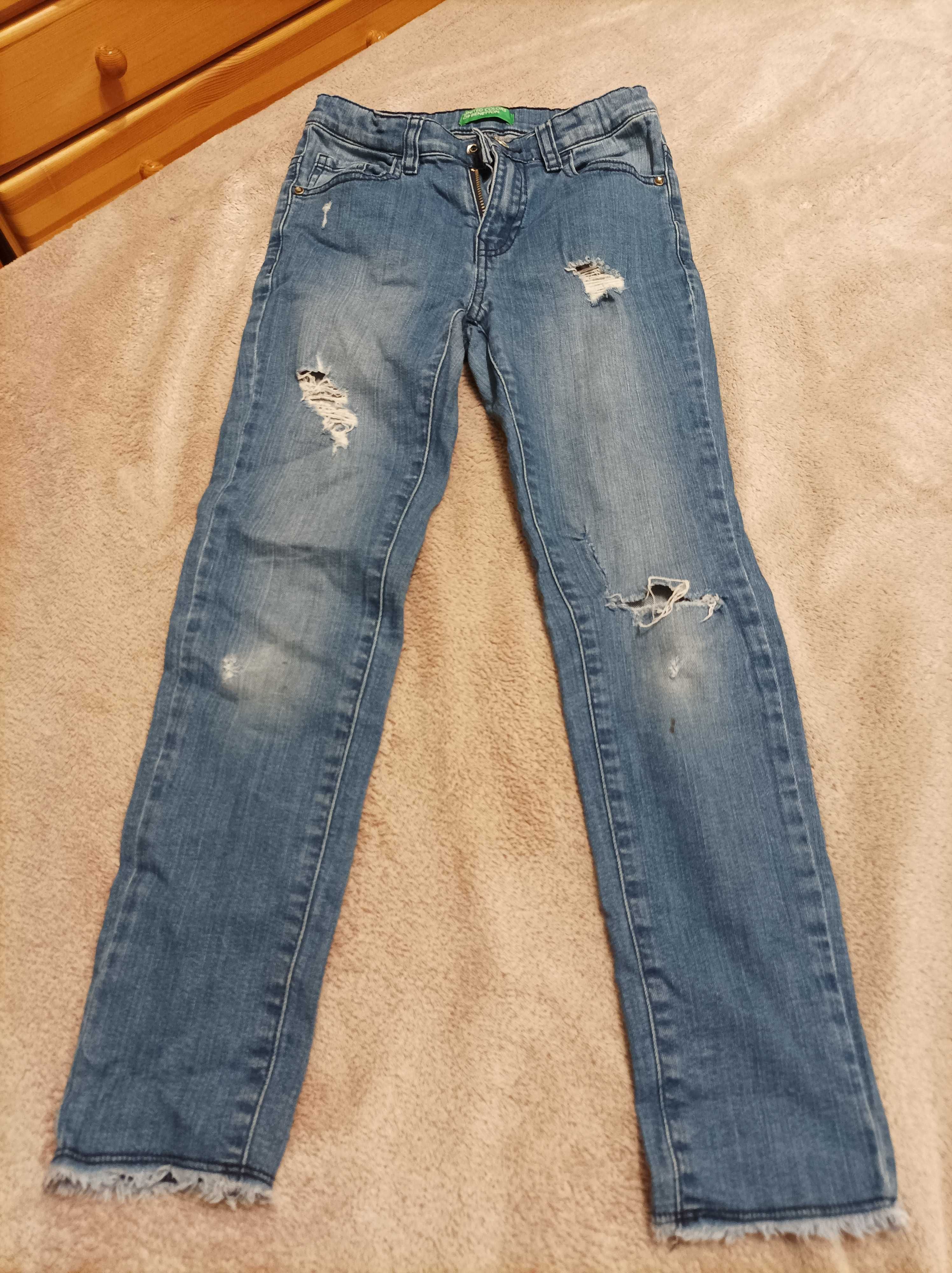 Zestaw 5 par spodni jeansów dla dziewczynki 7-8 lat