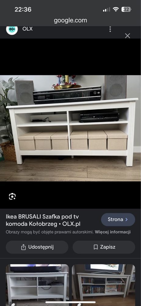 Szafka RTV pod telewizor Ikea brusali