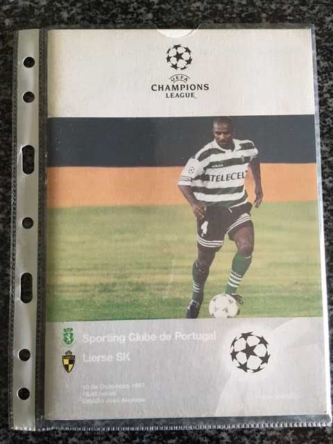 Futebol-Programas de Jogo Oficiais- Sporting - Liga dos Campeões 97/98