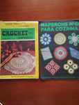 Várias revistas de crochê e pintura em tecido