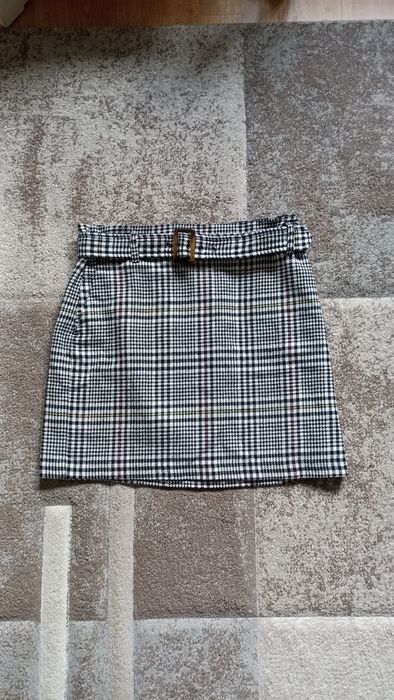 Spódnica mini w kratę L