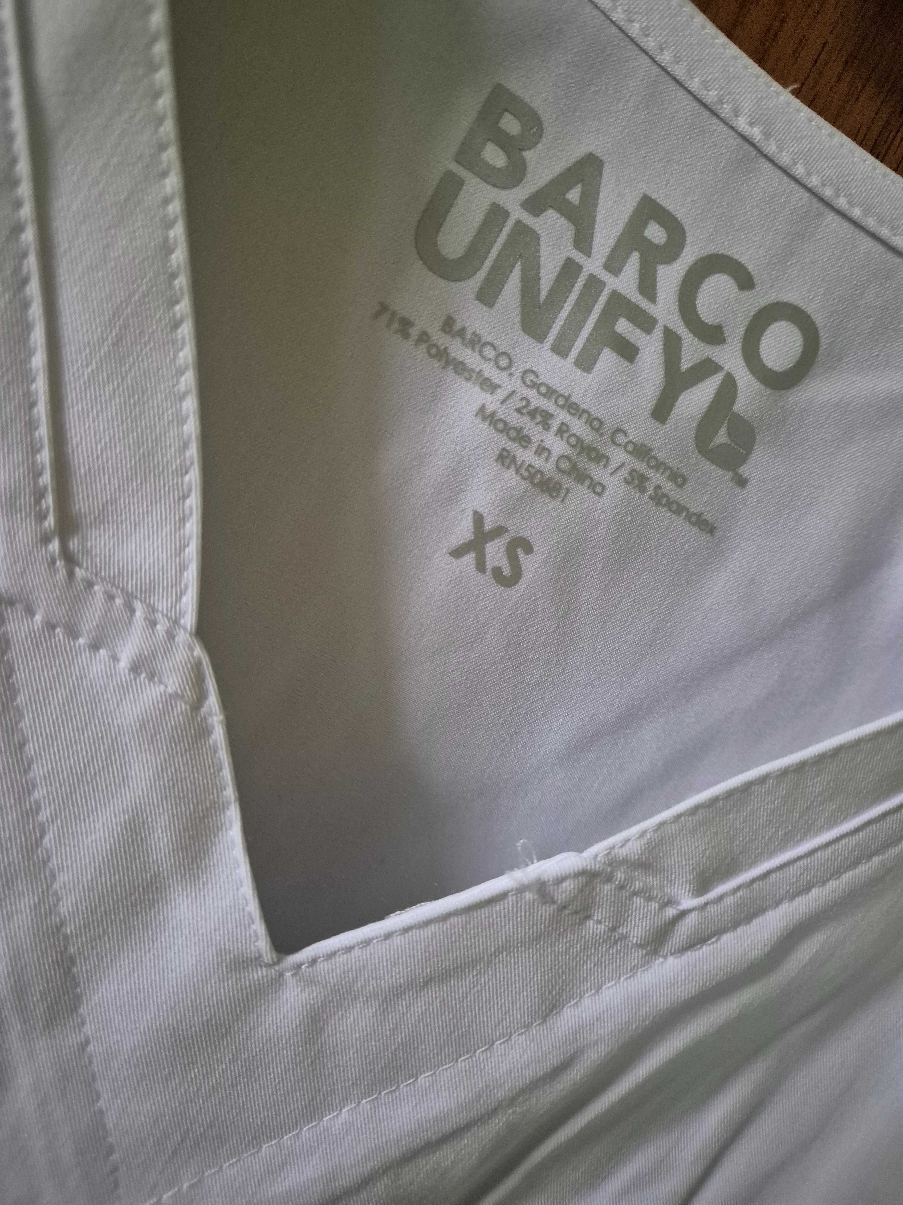 Jasny uniform komplet Barco USA XS eu S z rayon joggery pielęgniarka
