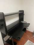 Secretária FREDDE p/gaming, preto, 140/185x74x146