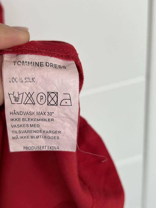 Czerwona jedwabna sukienka długa koszula Donna Mario Conti 40