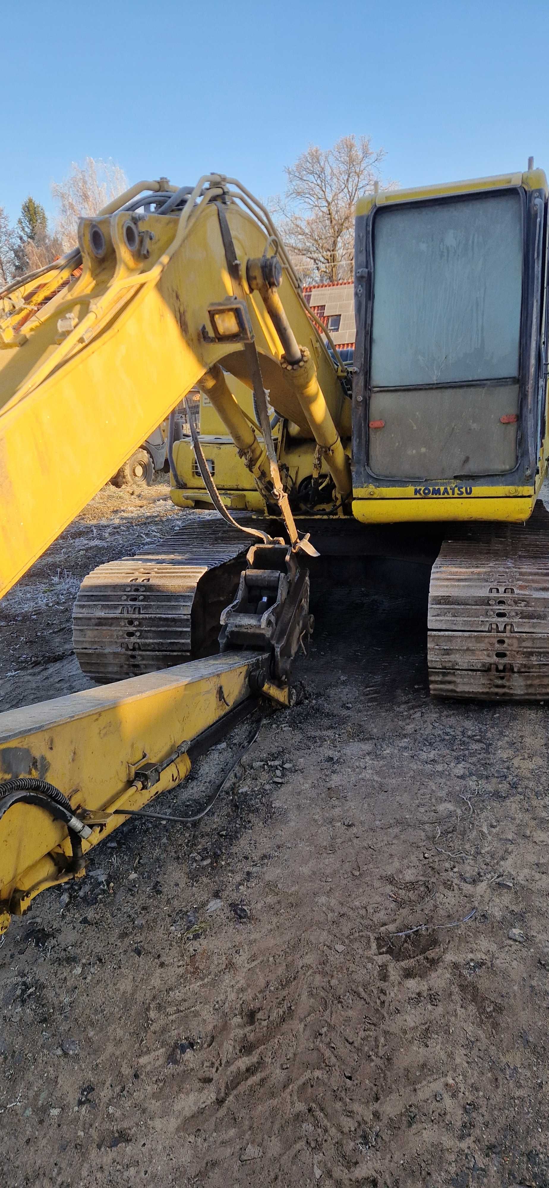 koparka komatsu pc 130-6 łyżka i szybko złącze hydrauliczne części