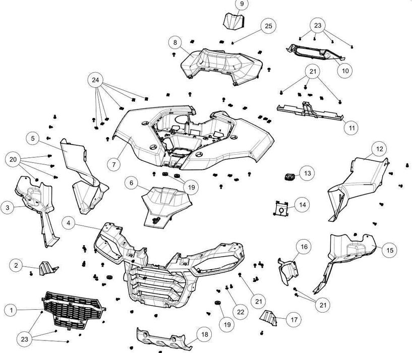 Пластик до квадроцикла SEGWAY AT5L; SEGWAY AT6L