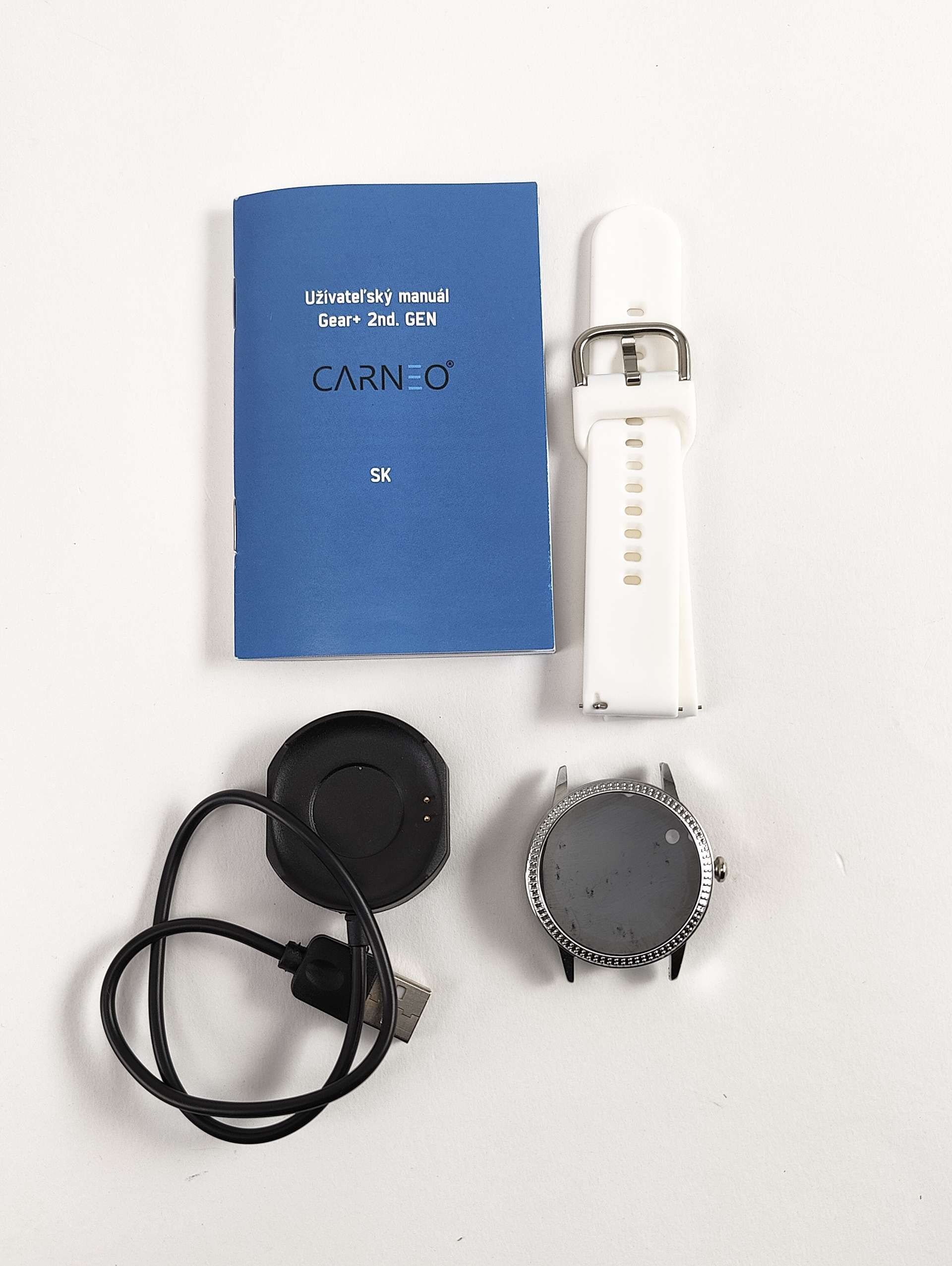 Smartwatch Carneo Gear + 2 srebrny