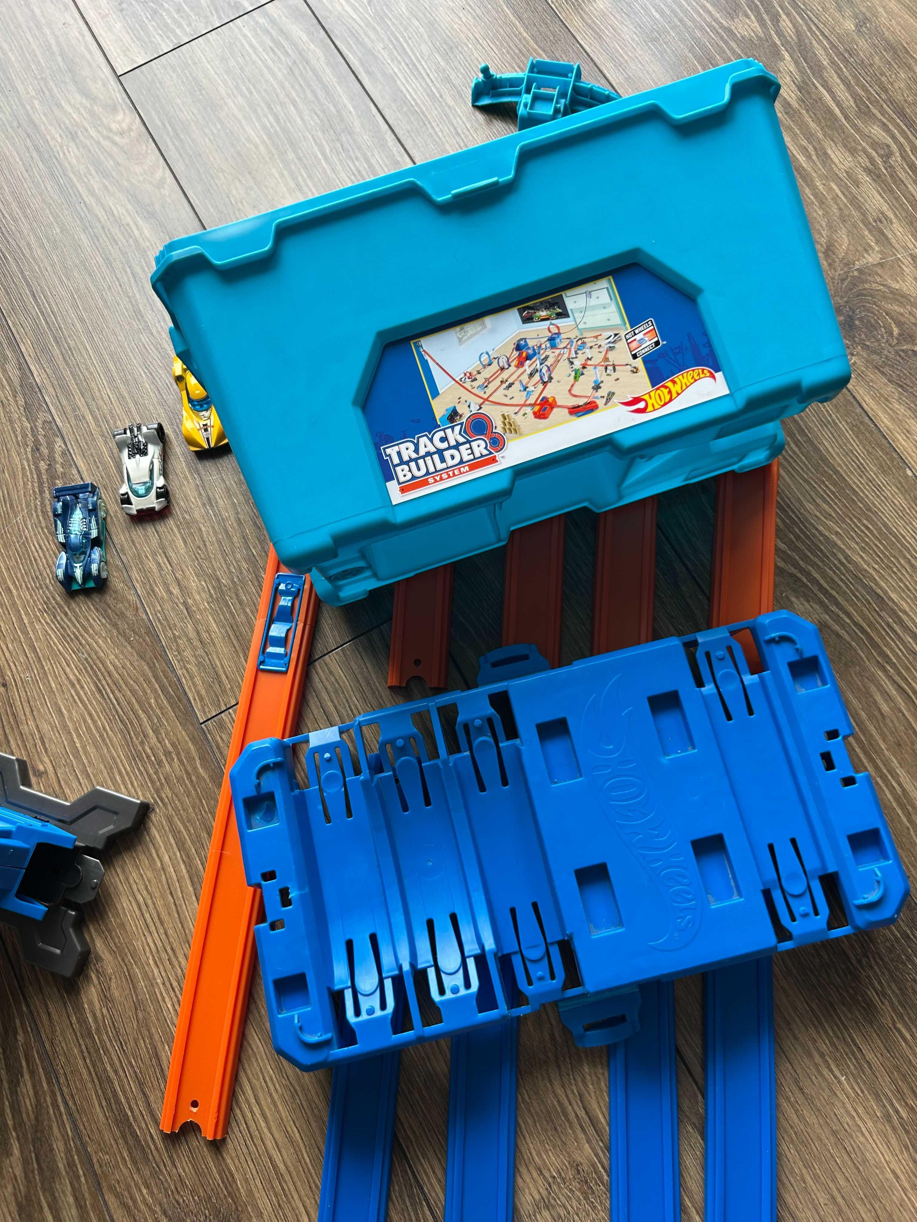 Hot Wheels, Track ,Builder, System, Zestaw, Skrzynka, tor, tory