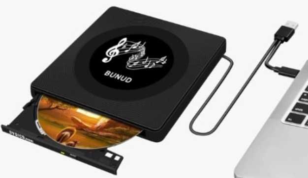 Napęd BUNUD Zewnętrzny CD USB 3.0 Type-C CD/DVD z 2 gniazdami USB CT10
