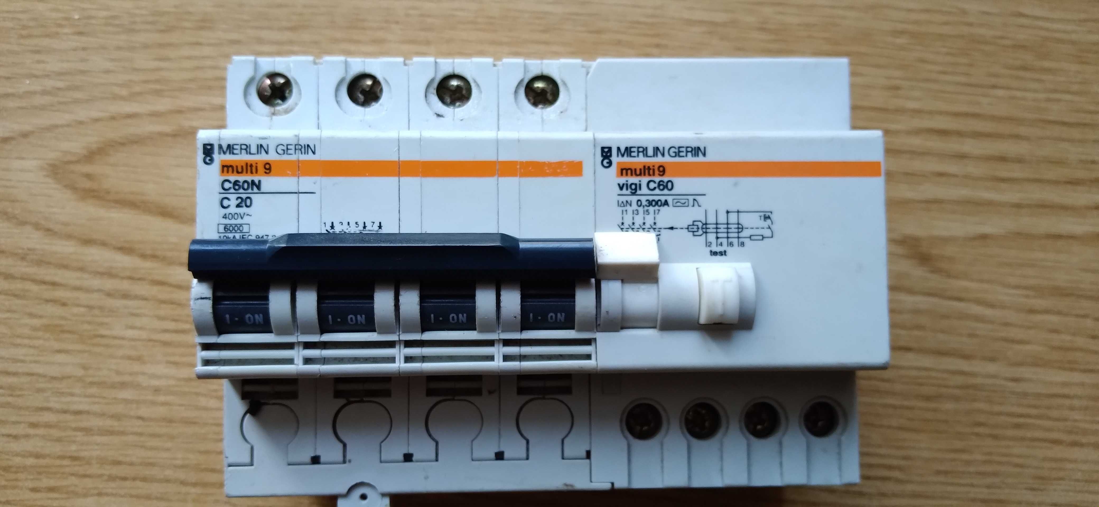 Три фазний диф.модуль Merlin Gerin multi9 C60N C20A / vigi C60