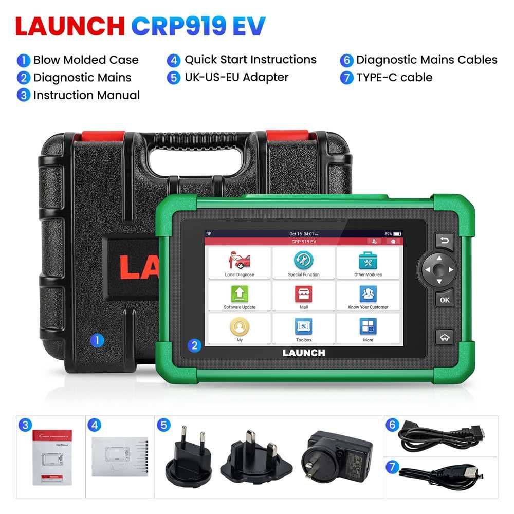 Launch CRP919 EV Maquina Diagnostico Elétricos Original PT (NOVO)