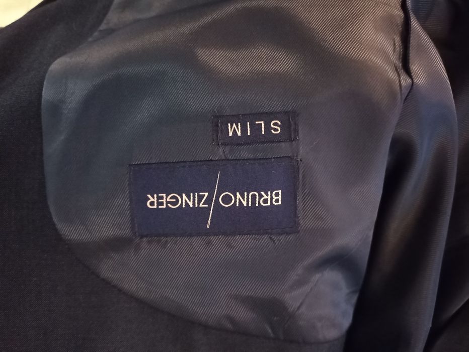 Garnitur Bruno Zinger 182/52/92 Jak Nowy Granat