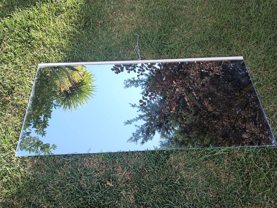 Grande Espelho com barra em alumínio , aplicação e aplicação 150/90cm