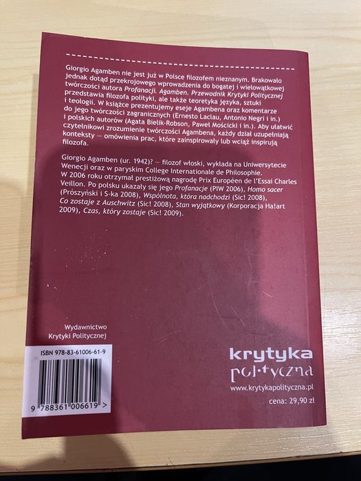 Agamben. Przewodnik Krytyki Politycznej