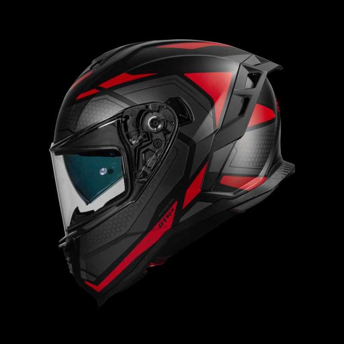 Capacete CMS GTRS veloce Preto vermelho