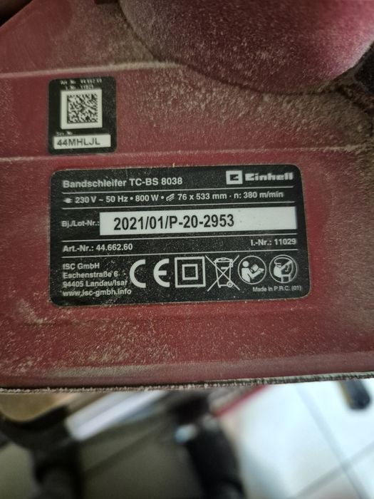 Lixadora de cinta Einhell tc-bs 8038