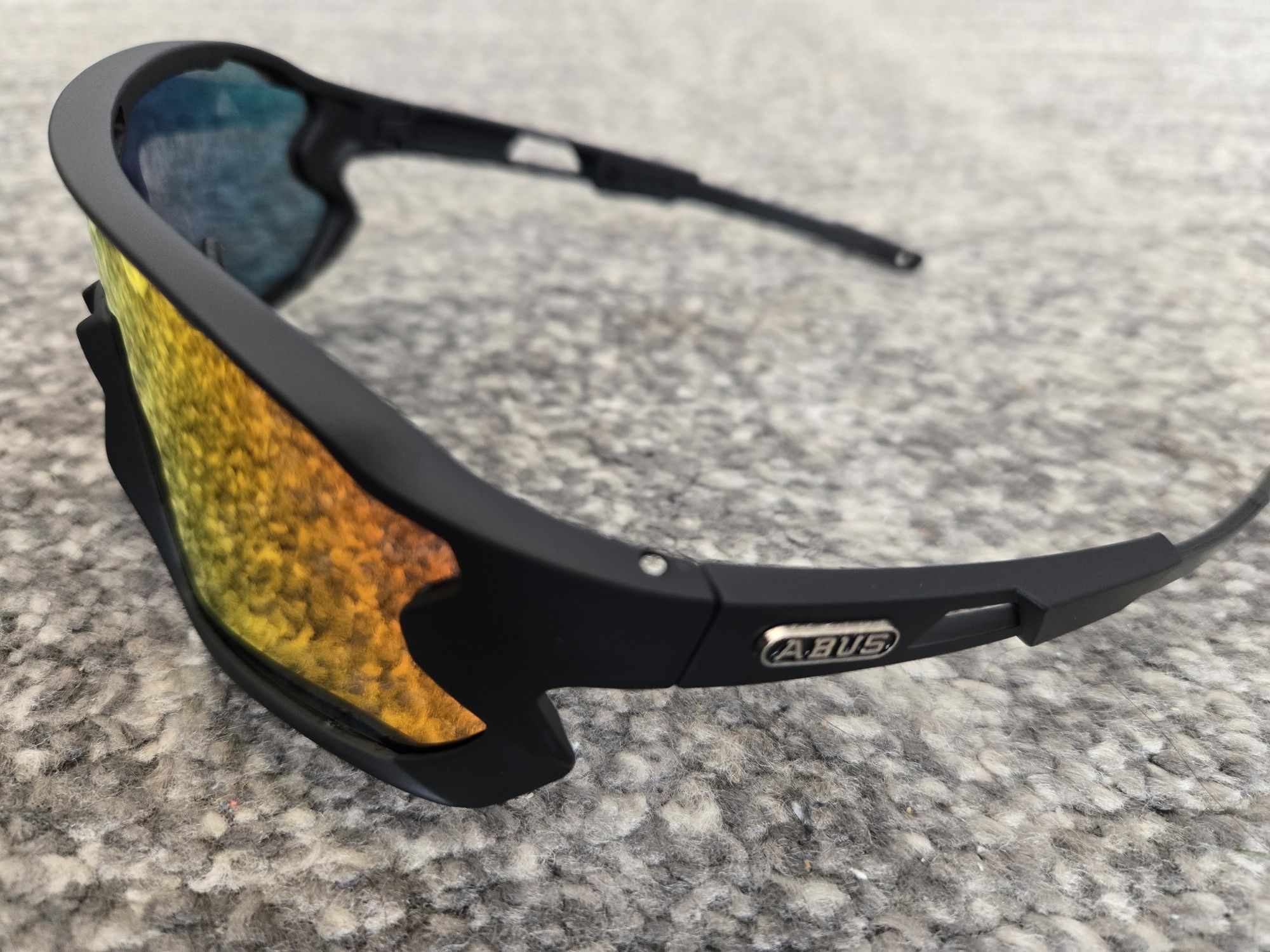 Okulary Abus Sportowe +4 Szkła Z Etui Rowerowe Do Biegania Nowe
