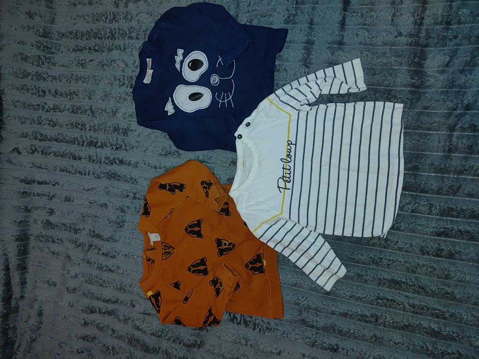 Zestaw ubranek dla chlopca rozmiar 74 i 80