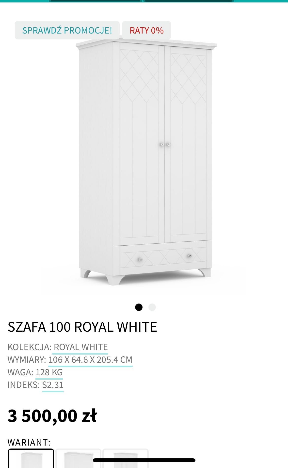 Szafa 100 royal white