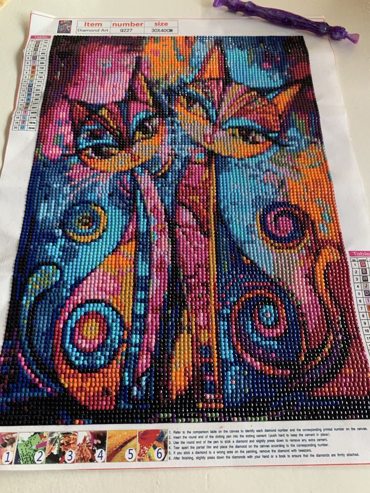 Quadros pintados com diamantes 30x40