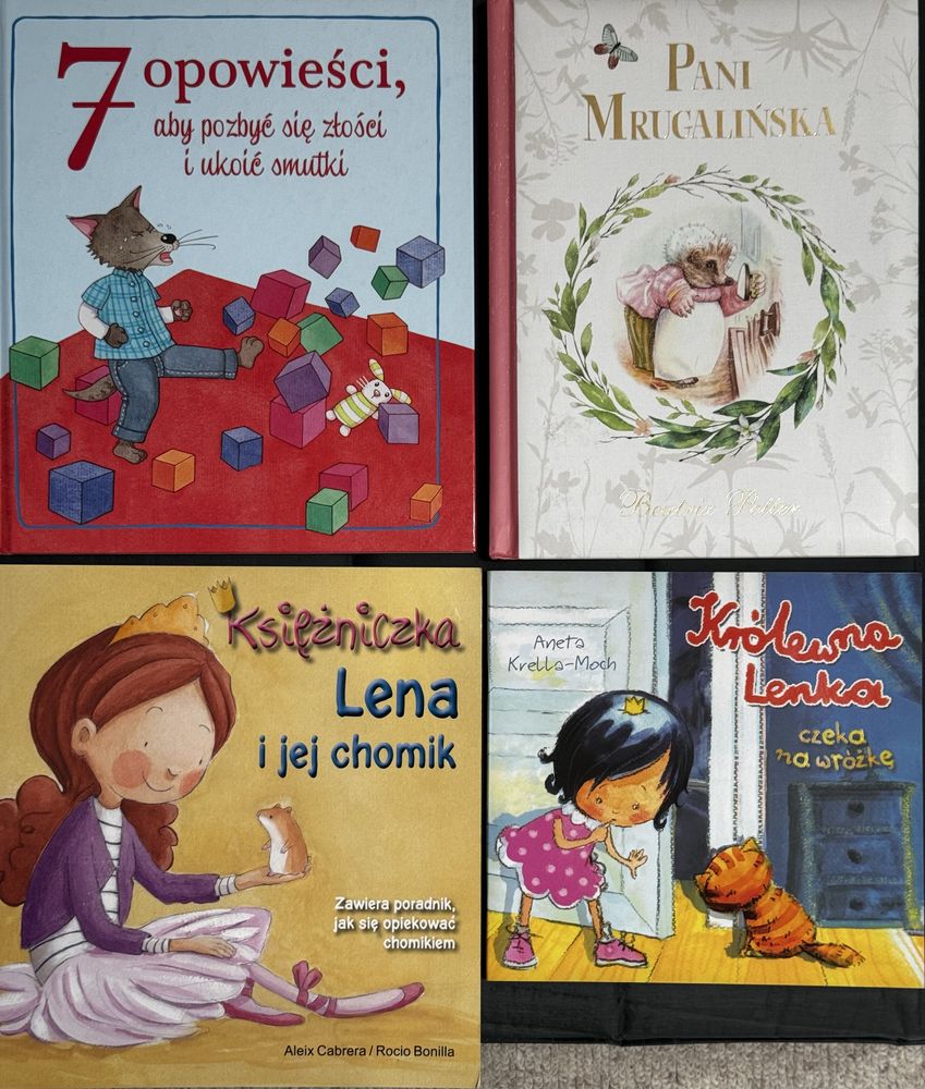 4x książki Pani Mrugalińska Księżniczka Lena i inne + 7 gratis