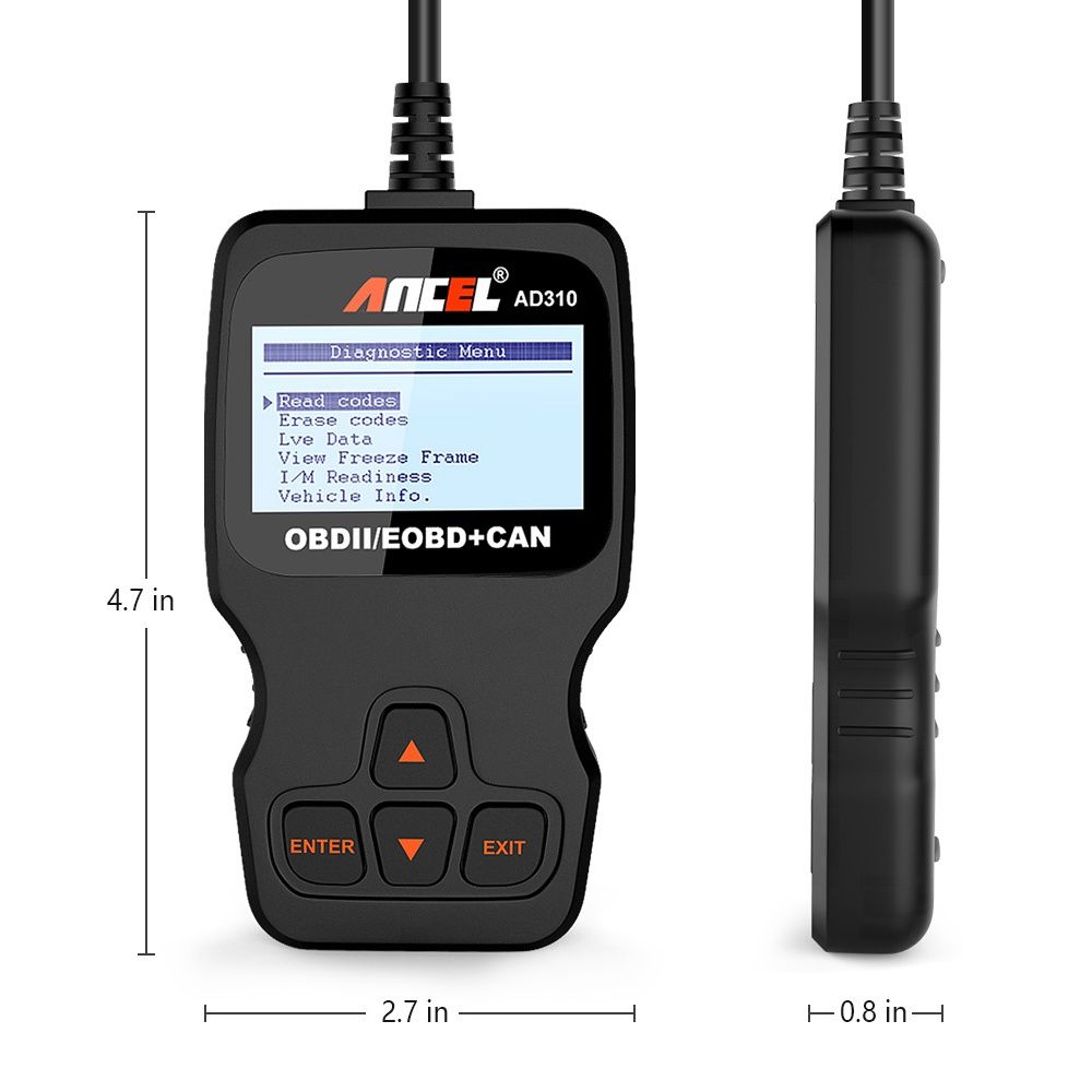 Scanner de diagnóstico Automóvel OBD2 Ancel Ad310 SELADO