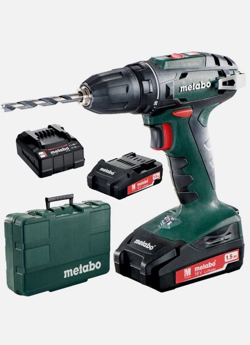 Nowa wiertarko-wkrętarka akumulatorowa Metabo 18 V BS18 nowa 2 baterie