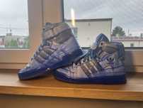 Niebieskie buty adidas x Jeremy Scott forum high