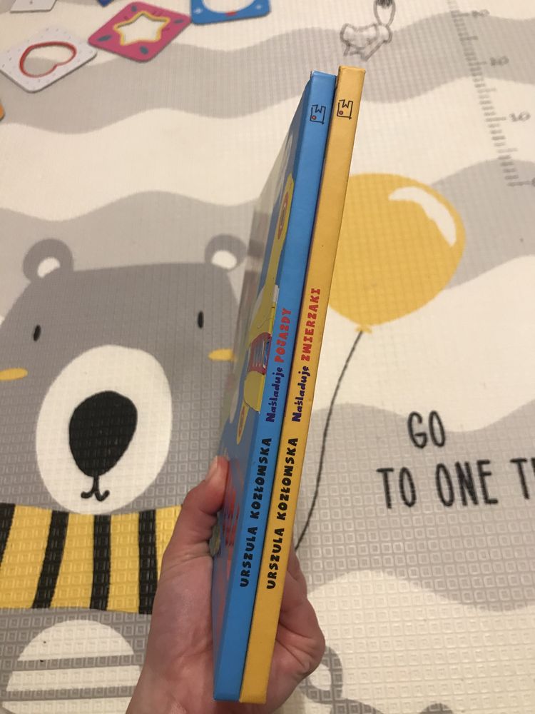 Kozłowska 2-latek umie naśladuję pojazdy zwierzaki książki zestaw