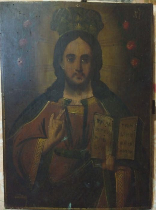 Старинная икона на дереве